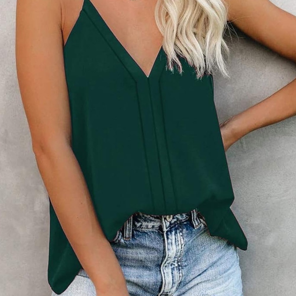 Forrest Green Spaghetti strap Women's Top size large